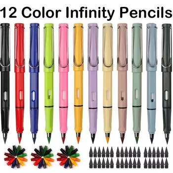 Цветные карандаши «Бесконечность» с пером, неограниченное количество ручек для письма без чернил, новинка, инструмент для рисования художественных эскизов, офисные школьные принадлежности, канцелярские принадлежности