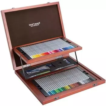Цветные карандаши Staedtler 60 цветов Акварельные карандаши Karato Aquarelle Creative Box 125 W60-1