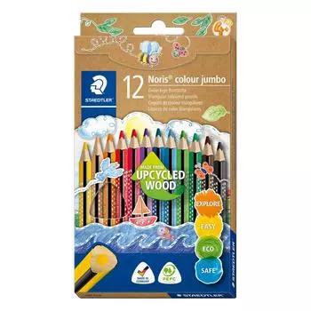 Цветные карандаши Staedtler Noris Color Jumbo, 12 шт., разноцветные