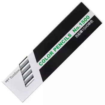 Цветные карандаши Tombow 1500, одноцветные, серебристые, 1 дюжина, 1500-35