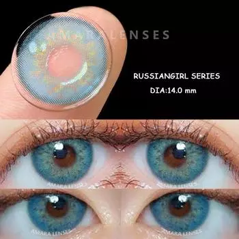 Цветные контактные линзы AMARA Серия RUSSIANGIRLЦветные контактные линзы для учеников на год Цветные контактные линзы для глаз