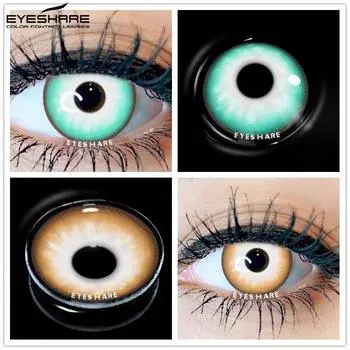 Цветные контактные линзы EYESHARE, 1 пара, косплей, аниме, контакты для макияжа, сумасшедшие контактные линзы для глаз на Хэллоуин