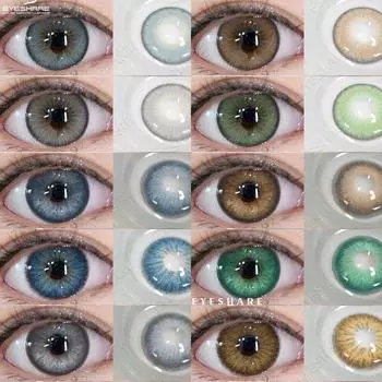 Цветные контактные линзы года EYESHARE Зеленые модные цветные линзы для макияжа глаз Серые натуральные цветные линзы Синие косметические линзы 1 пара