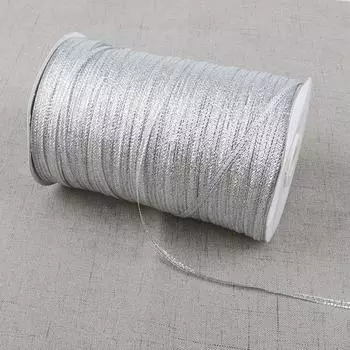 Цветные ленты из зеленого лука, материал для самодельных украшений, подарочная коробка, упаковочная лента, 1 рулон, модное украшение, золотисто-серебряный цвет, шелковая лента, 20 ярдов, материал серебряный