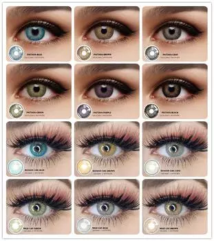 Цветные линзы EYESHARE, контактные линзы для макияжа глаз, косметика, контактные линзы для косплея, цветные контактные линзы для косплея