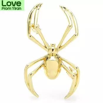 Цветные металлические броши-пауки для женщин и мужчин, классические милые насекомые, вечерние, повседневные броши-булавки, подарки