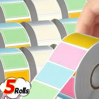 Цветные наклейки для этикеток, самоклеящиеся наклейки для кухни, водонепроницаемые наклейки для хранения специй, самодельные этикетки для домашнего офиса 1Roll