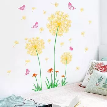 Цветные наклейки на окна с подсолнухом, весна-лето, наклейки на окна, декоративная наклейка, наклейка на стену, наклейка на окно разноцветный