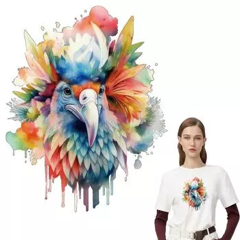Цветные наклейки с животными на одежде, моющиеся, новые теплопередающие аксессуары для одежды «сделай сам», нашивки с животными, легкий принт на футболке