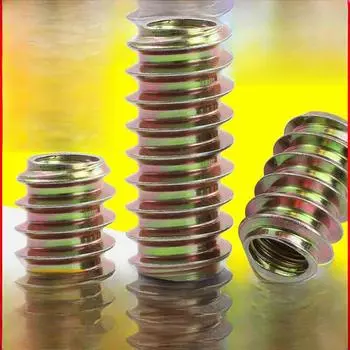 Цветные оцинкованные гайки с резьбой М6/М8 с внутренней и внешней резьбой для сборки мебели M6 x 10mm