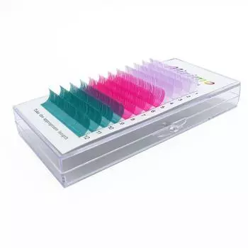 Цветные одинарные привитые накладные ресницы, три цвета в коробке, естественная мягкость и удлинение, 0,07 мм C/D, 8-15 мм, макияж глаз 0.07mm--C--8mm