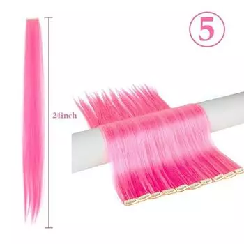 Цветные пряди на клипсах для наращивания волос 5