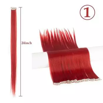 Цветные пряди на клипсах для наращивания волос 1