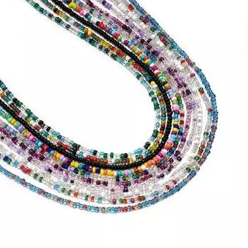 Цветные рисовые бусины для очков, цепочка для очков с бусинами, ремешок для женской маски, шейный шнур, держатель для солнцезащитных очков, препятствующий падению