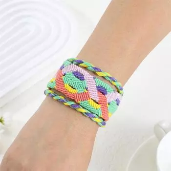 Цветные веревочные браслеты, богемный плетеный браслет для женщин, девочек, мальчиков, дам, пар, дружбы, вечеринок, ювелирные изделия 1