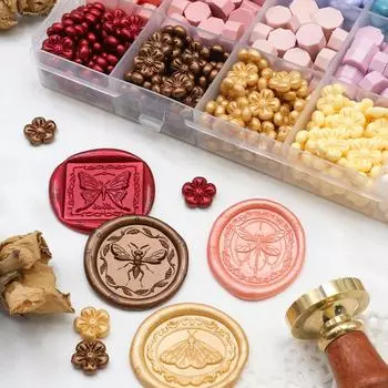 Цветные восковые бусины для запечатывания конвертов, открыток на день рождения, свадьбы, восковая печать, товары для рукоделия, разные формы и цвета