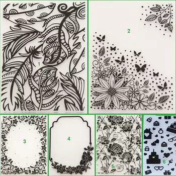 Цветочная бабочка, пластиковая папка с тиснением для скрапбукинга, сделай сам, фотоальбом, рамка для карт, шаблон, роза, овальная No.7-Stars