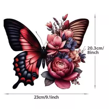 Цветочная Бабочка Термотрансферная Виниловая Наклейка Приутюживаемая Нашивка для Одежды DIY Виниловая Наклейка для Термопереноса Милый HTV для Футболки