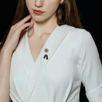 Цветочная брошь-камелия, лента, булавка, женская заколка, корсаж, аксессуары, костюм, свитер, пряжка, ювелирные изделия