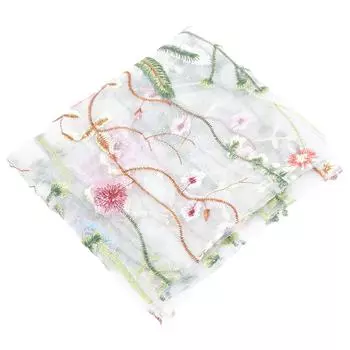 Цветочная цветочная кружевная вышивка сетка для свадебной фаты кружевная ткань 3D сетка вышивка ткань кружево белый