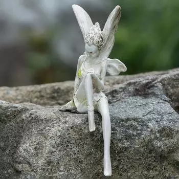 Цветочная фея в стиле ретро из смолы, украшения из смолы, украшения из крыльев бабочки для двора, украшения для рабочего стола