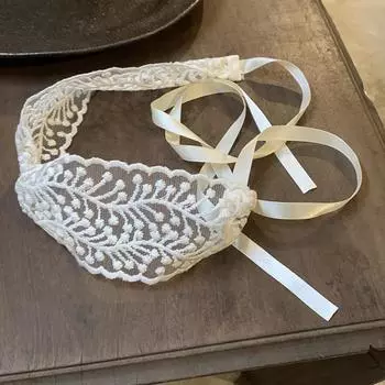 Цветочная и травяная балетная кружевная лента, завязанная в повязку для волос, милый и сладкий платок, тонкий головной убор для женщин