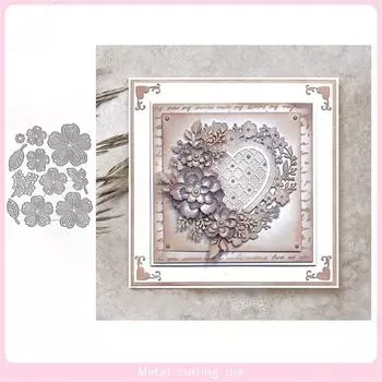 Цветочная комбинация Металл Углеродистая сталь Нож Die DIY Резка Нож Die One Size серебряный