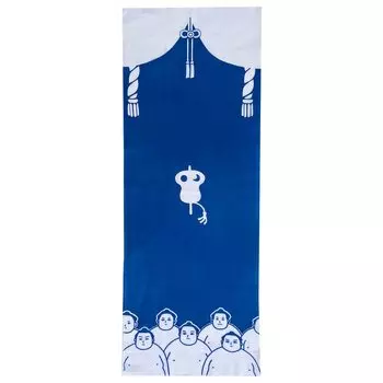 Цветочная корзина и борцы сумо выстроились в ряд, тэнугуи, окрашенные вручную, СЕЙРЕЦУ-ТЭНУГУИ