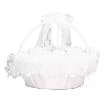 Цветочная корзина кружевная складная ручка лепестки корзина свадебные принадлежности для церемонии украшения вечеринки