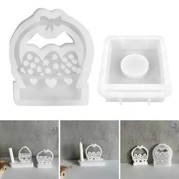 Цветочная корзина Подсвечник Силиконовые формы Подсвечники своими руками Формы из смолы Формы для литья бетона Пасхальные украшения B