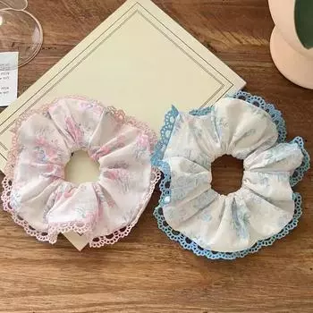 Цветочная кружевная повязка для волос для женщин Милая повязка для волос Головной убор Аксессуары для волос синий