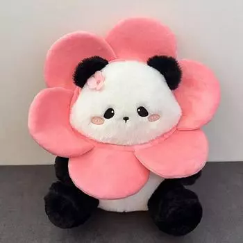 Цветочная кукла-панда, кукла-медведь, милая имитация плюшевой игрушки, рюкзак, девочка, спящая и держащая в руках кукол as shown (pay attention to the small pink box)