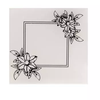Цветочная квадратная рамка, пластиковые папки с тиснением, трафарет для DIY, скрапбукинг, альбом, шаблон карты, декор, художественное растение