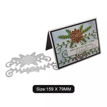 Цветочная лоза рамка металлический серебристый трафарет тиснение резка штампы для скрапбукинга бумага альбом карты изготовление серебряный