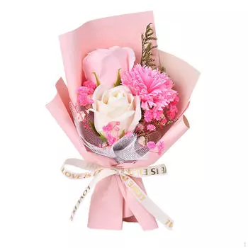 Цветочная мыльная композиция для особых случаев 15cm_pink paper