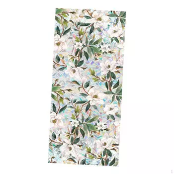 Цветочная наклейка на окно, статическое покрытие для офиса, дома, пленка для конфиденциальности, наклейка на стекло, наклейка, праздник White Flowers