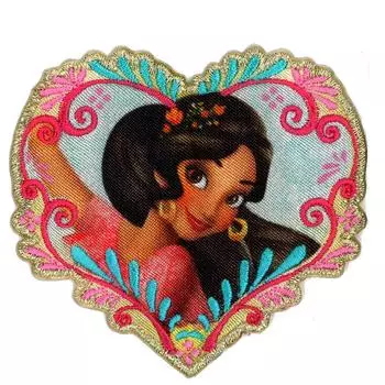 Цветочная нашивка Minoda Disney Princess большого размера с изображением Елены в форме сердца D01Y9526
