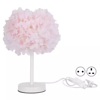 Цветочная настольная лампа прикроватная тумбочка для спальни украшения светло-розовый EU Plug 110-240V