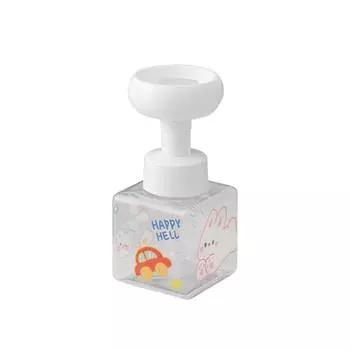 Цветочная пена для вспенивания Бутылка Креативный прессованный дозатор Бутылка Милый лосьон для ванной Гель для душа Мыло для рук Пенообразователь белый