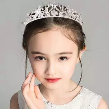 Цветочная повязка на голову со стразами, полый обруч для волос принцессы, модная тиара в стиле барокко с кристаллами на день рождения серебряный