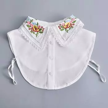 Цветочная рубашка Съемный воротник для женской рубашки Поддельный воротник для осенней блузки Swearer Топы Поддельный воротник Fuax Cols Аксессуары