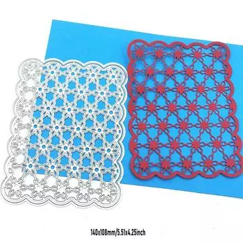 Цветочная сетка, прямоугольная рамка, вырубные штампы, металлический трафарет, сделай сам, скрапбукинг, альбом, тиснение бумажной карты, ремесленный декор, художественная высечка