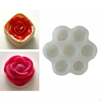 Цветочная силиконовая модель свечи Tealight Изготовление мыла из эпоксидной смолы для помадки