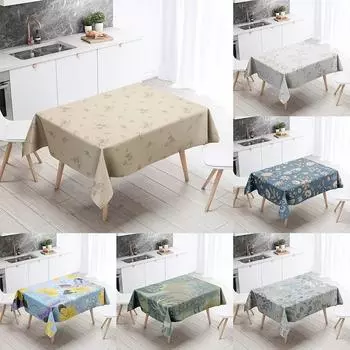 Цветочная скатерть для домашнего декора, устойчивая к пятнам, водонепроницаемая, украшение для стола, прямоугольная кухонная столешница для камина 40x70cm