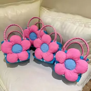 Цветочная сумка ручной работы Сумка для подарков на день рождения Праздничная подарочная сумка Симпатичная сумка розовый