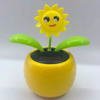 Цветочная танцующая игрушка на солнечной батарее, подвеска для автомобиля, украшения на приборной панели автомобиля, украшение для дома, качающаяся танцующая кукла, игрушка