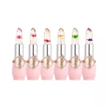 Цветочная температура, изменяющая цвет губной помады, желейный бальзам для губ с кристаллами, блеск, прозрачный стойкий бальзам для губ, увлажняющий крем, макияж Art светло-розовый