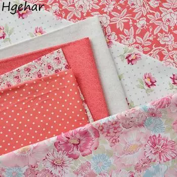Цветочная ткань Розовая одежда Ткани Лоскутное шитье Ручная работа Швейные принадлежности для одежды Рукоделие Удобные костюмные материалы 145x50cm