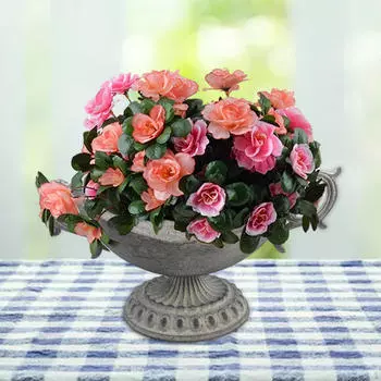 Цветочная урна, ваза, металлическая годовщина, церемониальный горшок, трубный завод 26.8cmx13cm