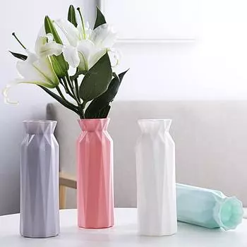 Цветочная ваза, привлекающая внимание минималистичным ярким простым переносным искусственным растением-цветком для гостиной B синий